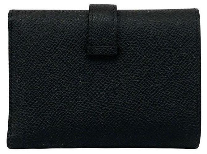 Hermès Béarn Epsom Trifold Geldbörse Schwarz - Ansicht 2