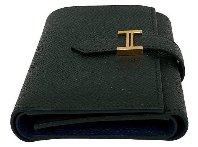Hermès Béarn Epsom Trifold Geldbörse Schwarz - Ansicht 5