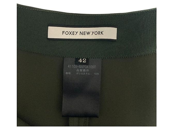Autre Marque FOXEY NEW YORK Pantaloni Marlene Wide Flare Verde Verde scuro - vista 5