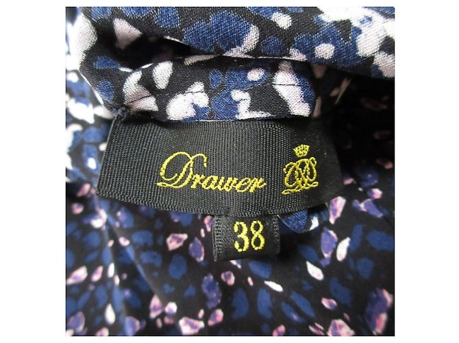 Autre Marque Abito floreale in seta Drawer Blu - vista 5
