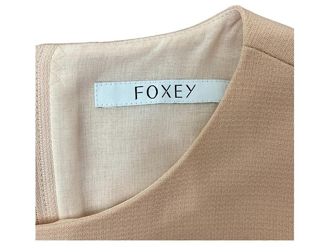 Autre Marque Abito a balze senza maniche FOXEY Beige - vista 3