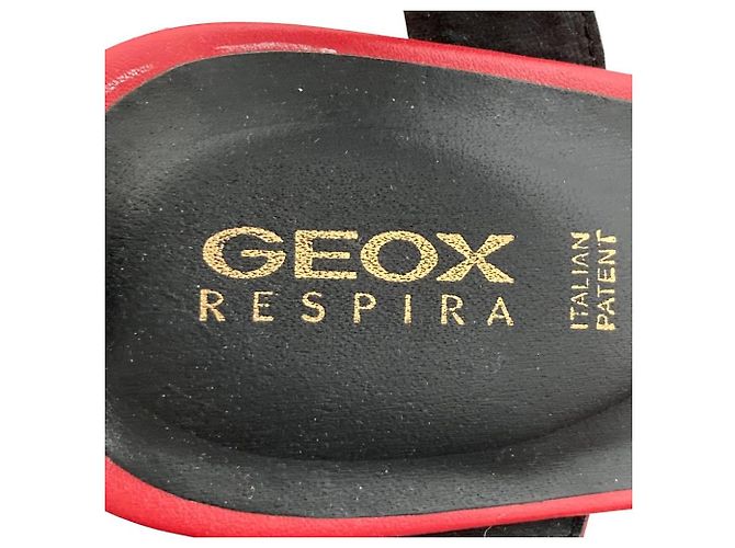 Autre Marque Sandales en cuir cloutées GEOX Rouge - vue 7