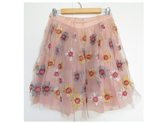 Falda de tul bordada RED VALENTINO Rosa - vista 2