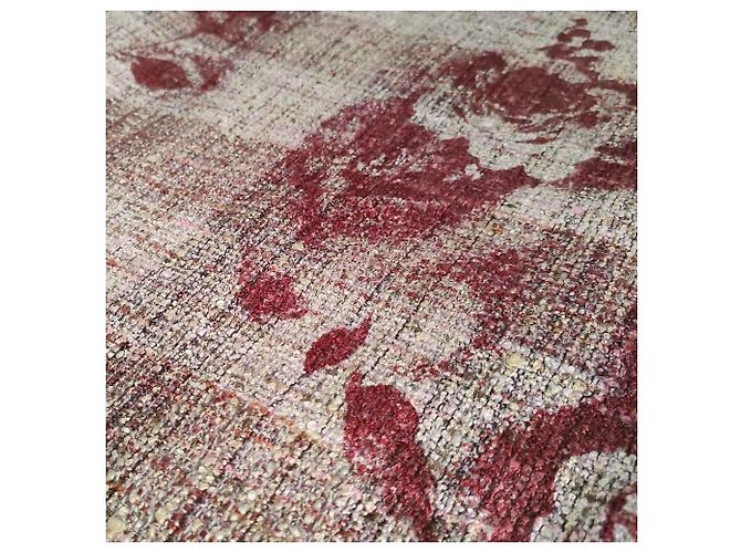 Autre Marque Stola INGEBORG in misto seta e tweed con ampie frange Rosa Porpora - vista 2