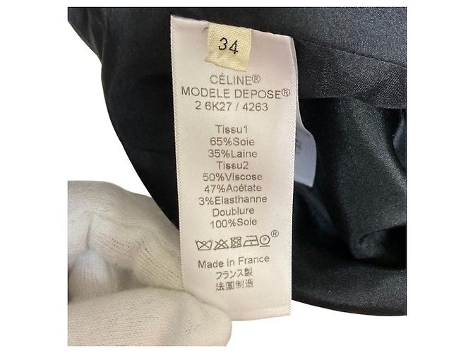 Céline Vestido con estampado Transfer CELINE Negro - vista 7