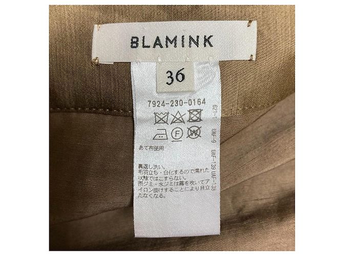 Autre Marque BLAMINK Satin-Maxirock Beige Khaki - Ansicht 6