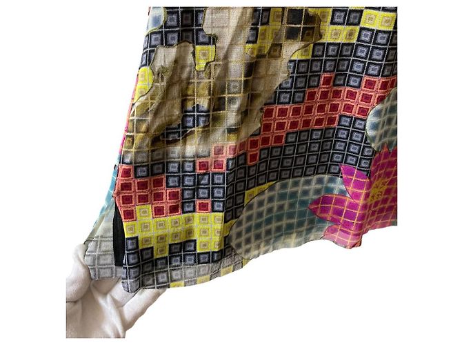 Autre Marque Top V-Neck de Power Net con estampado Lotus Bird VIVIENNE TAM Multicolor - vista 4