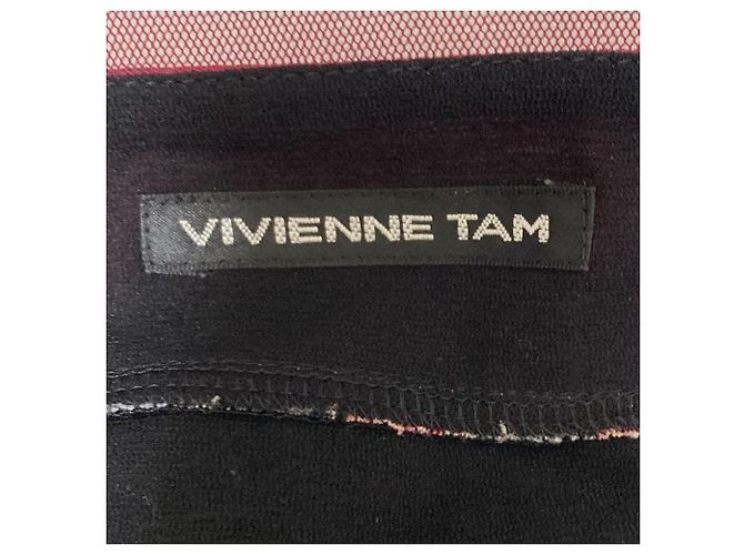 Autre Marque Top V-Neck de Power Net con estampado Lotus Bird VIVIENNE TAM Multicolor - vista 5