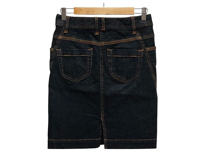 Autre Marque VIVIENNE TAM Denimrock mit Drachenprint Schwarz - Ansicht 2