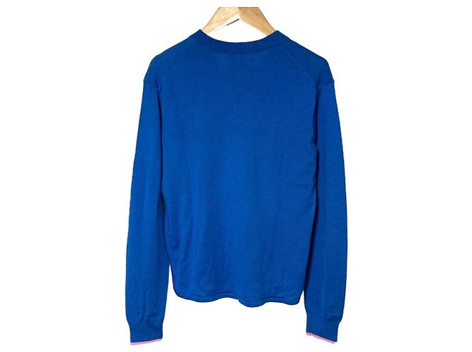 PS Paul Smith V-Ausschnitt Strickpullover Blau - Ansicht 2