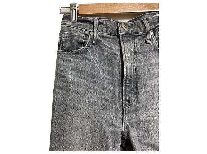 Autre Marque upper hights Pantalones de Denim THE H-RISE STELLA Castaño Gris - vista 3
