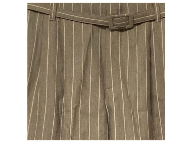 Autre Marque UNITED ARROWS Gestreifte Hose Braun Beige - Ansicht 2