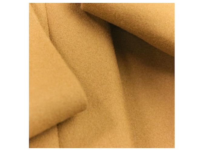 Autre Marque Abrigo de lana sin cuello Dries Van Noten Castaño - vista 12