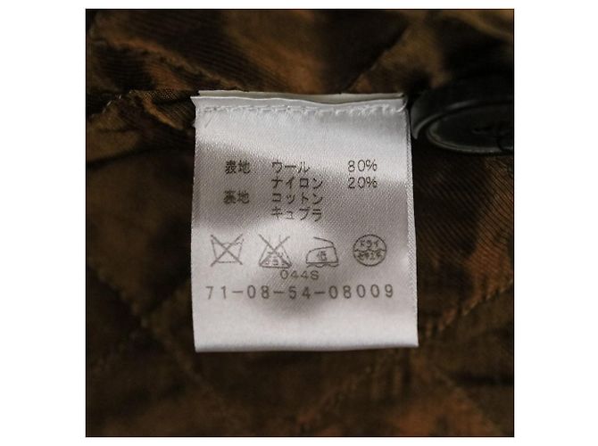 Autre Marque Abrigo de lana sin cuello Dries Van Noten Castaño - vista 14