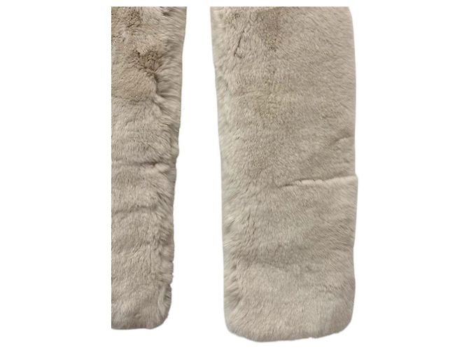 S Max Mara Écharpe longue en lapin Rex Blanc Blanc cassé - vue 3