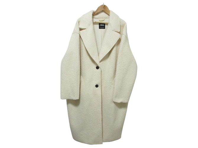 Autre Marque Casaco de malha bouclé ZARA Branco Cru - vista 2