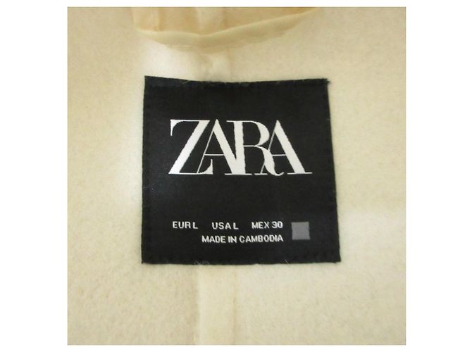 Autre Marque Casaco de malha bouclé ZARA Branco Cru - vista 4