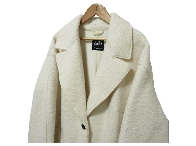 Autre Marque Casaco de malha bouclé ZARA Branco Cru - vista 5