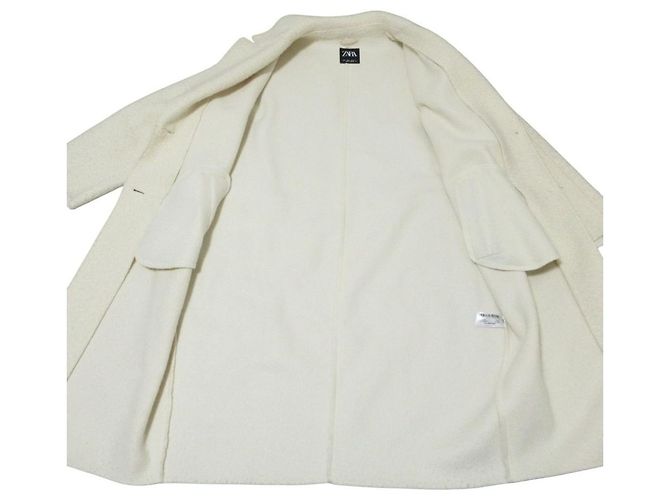 Autre Marque Casaco de malha bouclé ZARA Branco Cru - vista 6