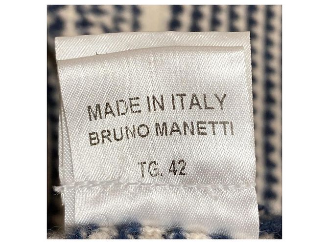 Autre Marque Abrigo de punto en mezcla de cachemira Bruno Manetti Azul - vista 11
