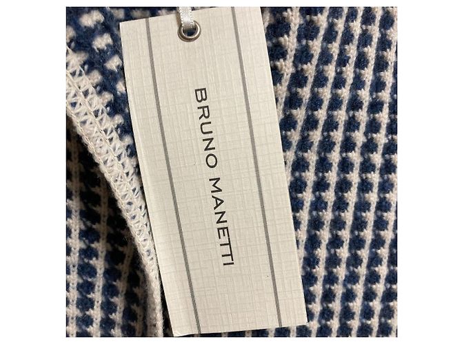 Autre Marque Abrigo de punto en mezcla de cachemira Bruno Manetti Azul - vista 7