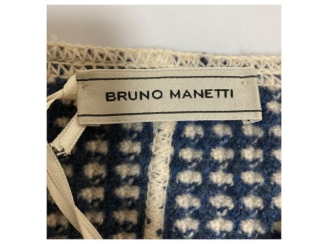 Autre Marque Abrigo de punto en mezcla de cachemira Bruno Manetti Azul - vista 8
