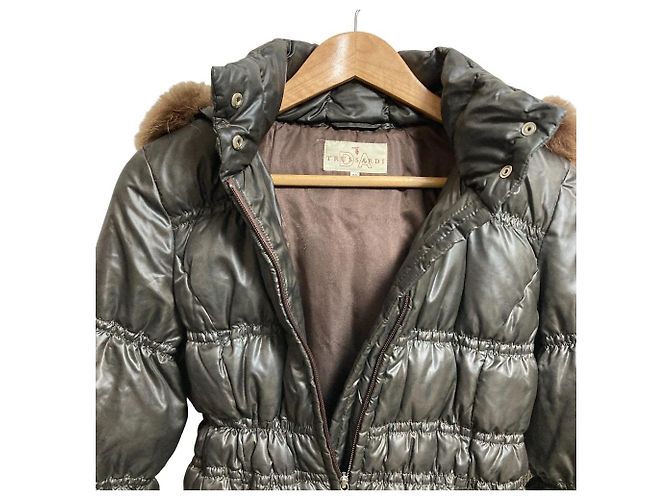 Autre Marque Giacca in Piumino Trussardi Marrone - vista 6