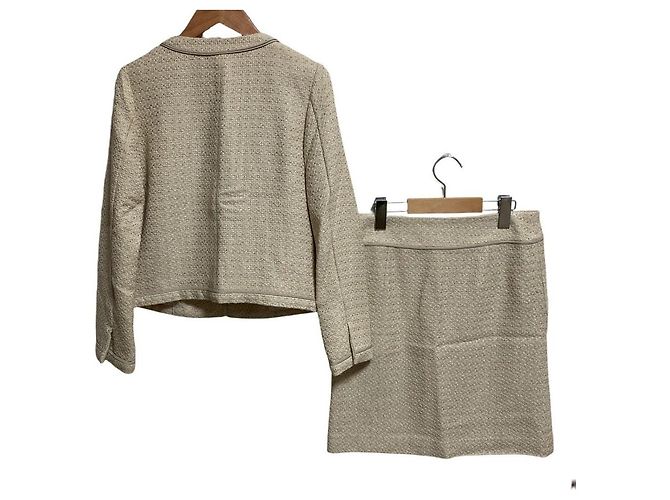 Autre Marque Conjunto de Tweed green label relaxing Beige - vista 2