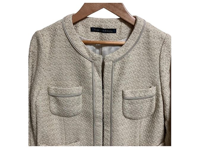 Autre Marque Conjunto de Tweed green label relaxing Beige - vista 6
