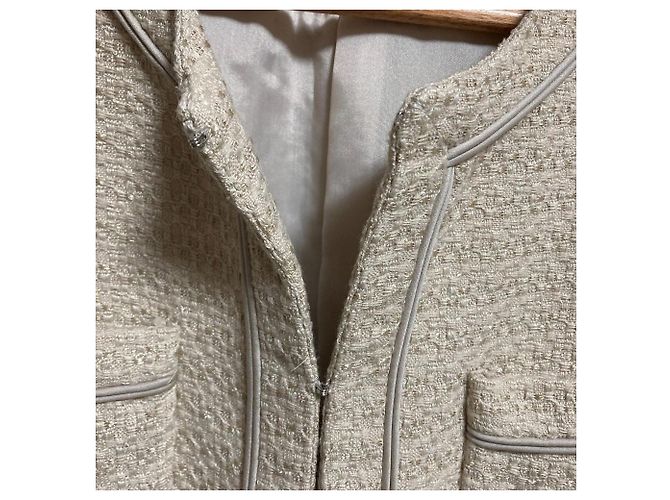 Autre Marque Conjunto de Tweed green label relaxing Beige - vista 7
