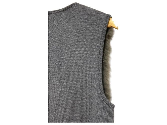 Autre Marque Chaleco de punto jacquard de piel sintética allureville Castaño - vista 3