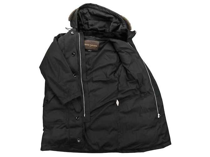 Louis Vuitton VERITABLE PLUME D'OLE Sable Beaver Down Coat Preto - vista 7