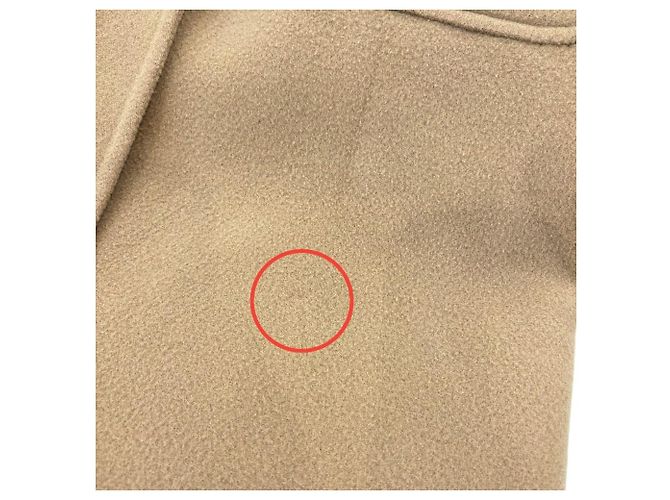 Cappotto in lana e pelle di pecora Moncler NIVEROLLE Beige Cammello - vista 10