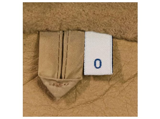 Cappotto in lana e pelle di pecora Moncler NIVEROLLE Beige Cammello - vista 13