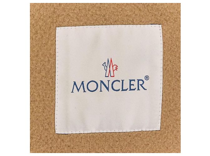Cappotto in lana e pelle di pecora Moncler NIVEROLLE Beige Cammello - vista 14