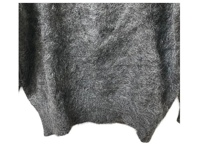 Autre Marque SACRA V-Ausschnitt Pullover aus Alpaka-Mohair-Mischung Braun - Ansicht 3