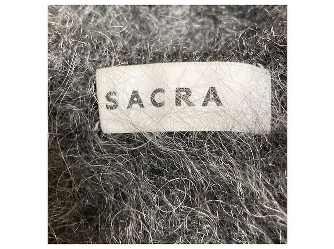 Autre Marque SACRA V-Ausschnitt Pullover aus Alpaka-Mohair-Mischung Braun - Ansicht 5
