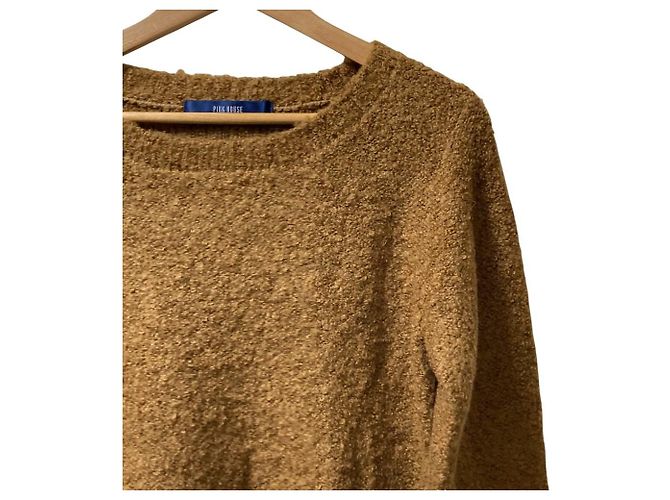 Autre Marque PINK HOUSE Bouclé-Strickpullover Braun Kamel - Ansicht 2