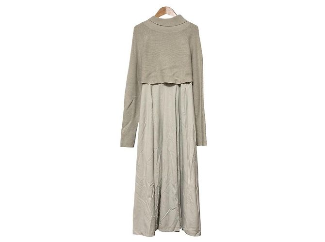 Autre Marque COCO DEAL Strick-Camisole-Kleid Ensemble Beige - Ansicht 3