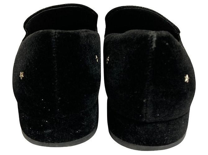 Autre Marque Le Talon Square Star Studs Loafer aus Samt Schwarz - Ansicht 4