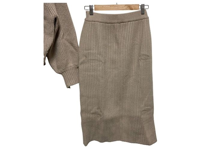 Autre Marque Apuweiser-riche Strick 2way Set Beige - Ansicht 5
