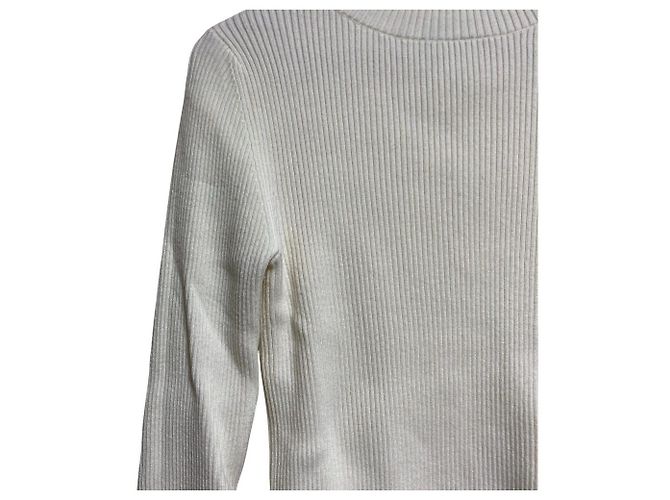 Autre Marque eimy istoire Rippstrick-Pullover Weiß - Ansicht 3
