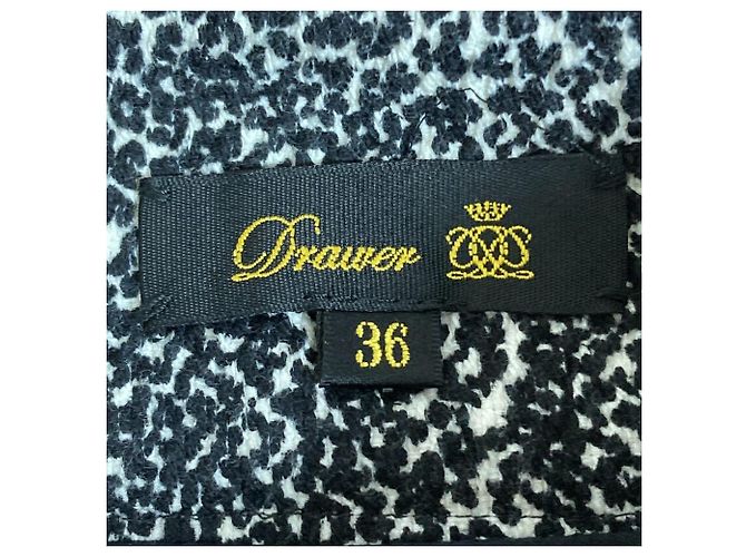 Autre Marque Drawer Knielange Rock mit Tiermuster Schwarz - Ansicht 4