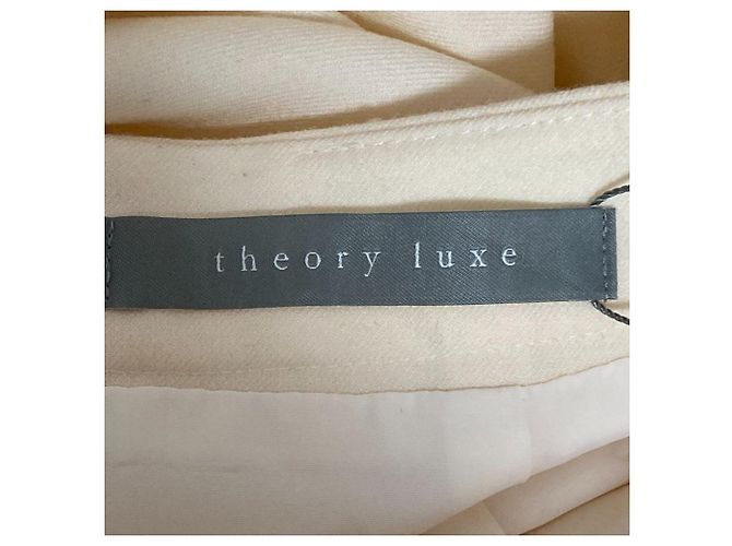 Falda Theory Luxe Saxony Soft Stretch Beige - vista 4