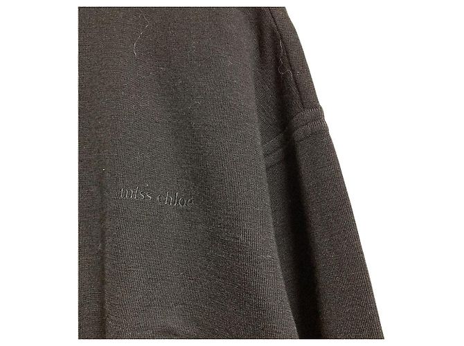 Chloé Wollpullover mit Rollkragen und besticktem Miss Chloe Logo Schwarz - Ansicht 3