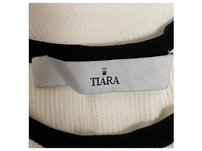 Autre Marque Top de malha canelada Tiara Branco - vista 4