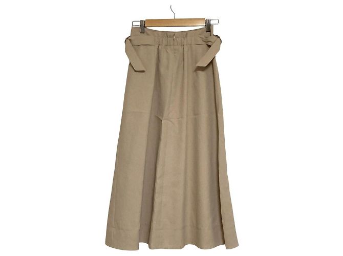 Autre Marque Saia Longa Flare STRAWBERRY-FIELDS Bege - vista 2