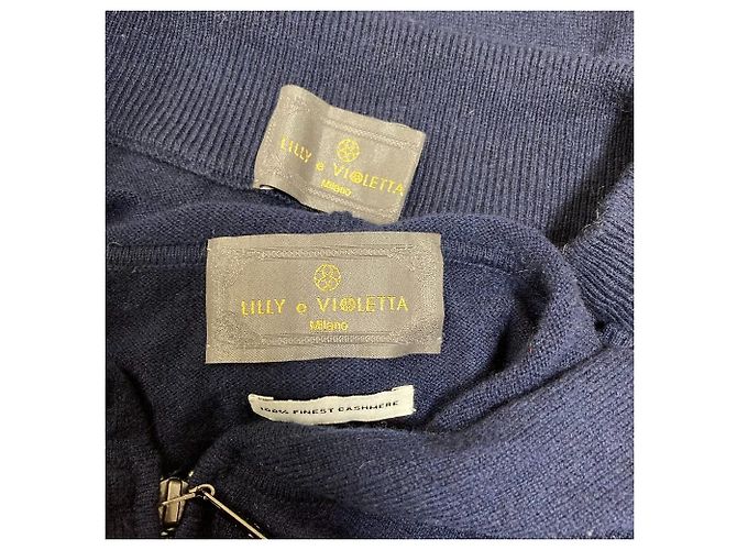 Autre Marque Conjunto LILLY E VIOLETTA Flower Mink Cashmere Azul Azul marino - vista 10