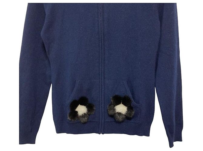 Autre Marque Conjunto LILLY E VIOLETTA Flower Mink Cashmere Azul Azul marino - vista 4