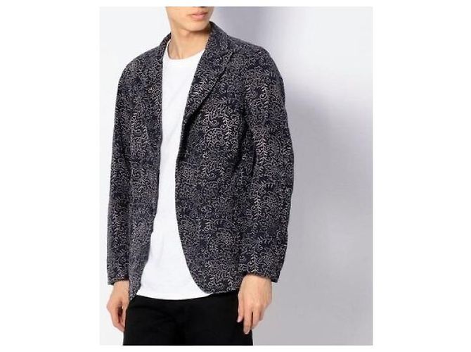 Autre Marque Engineered Garments Bedford Jacket Paisley Twill Jacket Blu Blu navy - vista 3